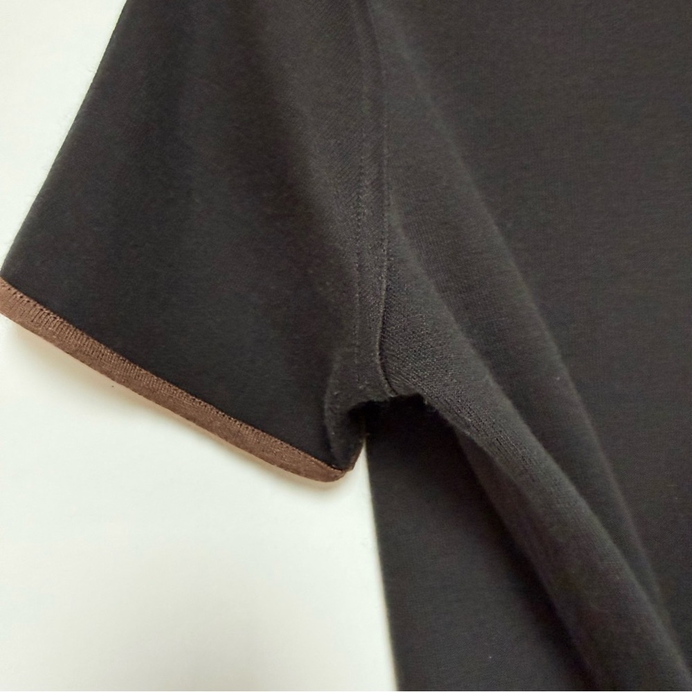 Vintage Reversible Black and Brown Short Sleeve Top - Picture 5 of 10